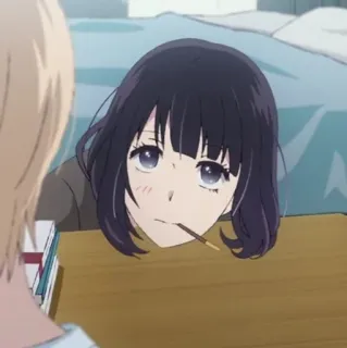 🖇 69a1316b Аниме, Девочка, Pocky, Милый, Ест telegram sticker