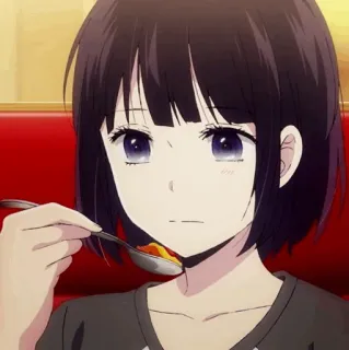 🖇 77bf32e4 Аниме, Еда, Пища, Девушка, Анимация telegram sticker