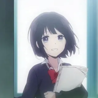 🖇 7a5ea41b Аниме, Девушка, Школьная форма, Персонаж telegram sticker