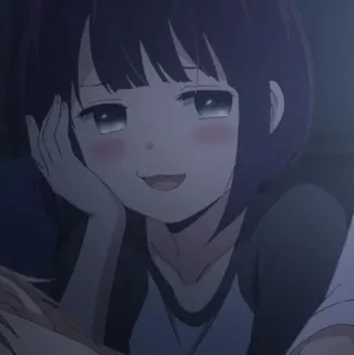 🖇 8ad876af Аниме, Девушка, Милая, Улыбается, Мультфильм telegram sticker