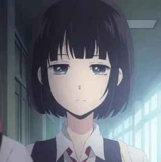 🖇 93c563e2 Аниме, Девочка, Школьная форма, Портрет telegram sticker