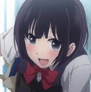 🖇 b9eb04b8 аниме, девушка, школьная форма, милая, улыбается telegram sticker