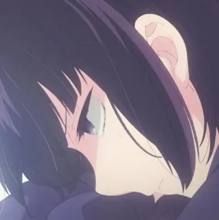 🖇 e980adcd Аниме, Девушка, Грустный, Персонаж telegram sticker