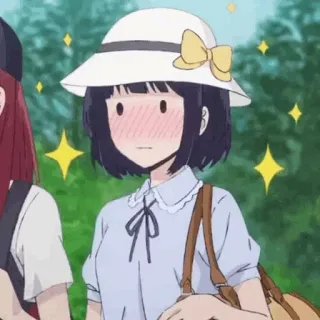 ✨ 66dd699a 애니메이션, 캐릭터, 소녀, 모자, 귀여운 telegram sticker