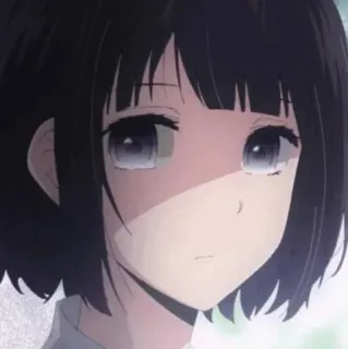 ✨ 6b9c68ca 애니, 소녀, 슬픈, 감성적인, 인물사진 telegram sticker