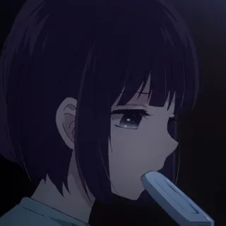 🔖 263505b3 อนิเมะ, ผู้หญิง, ไอติมแท่ง, กิน telegram sticker