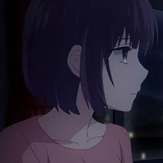 🎐 5a81eed2 สาวอนิเมะ, อนิเมะ, สาว, ภาพเหมือน, กลางคืน telegram sticker