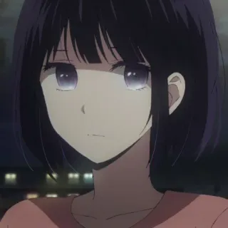 🎐 a8a6f8b1 อนิเมะ, ผู้หญิง, ผมสั้น, ตาสีม่วง, น่ารัก, ภาพเหมือน telegram sticker