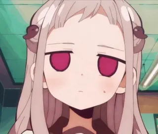 😐 591b0728 Nene Yashiro Toilet-Bound Hanako-kun Anime, Gadis, Nene Yashiro, Toilet-bound Hanako-kun, Lucu, Bosan, Ekspresi telegram sticker