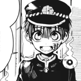 🕷 f4bb9042 Hanako-kun Toilet-bound Hanako-kun Аниме, Манга, Призрак, Школьная форма, Сверхъестественное, Милый, Персонаж telegram sticker