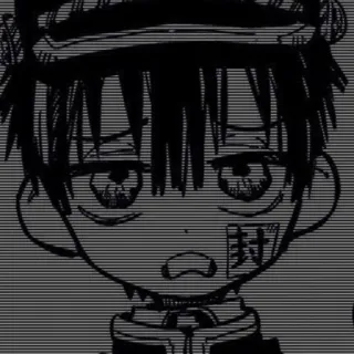 😧 ade87a75 애니메이션, 만화, 흑백, 만화, 귀여운 telegram sticker