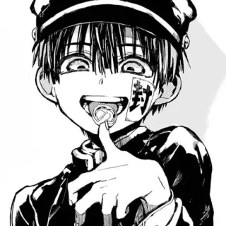 👌 bf132966 Hanako Toilet-bound Hanako-kun 封 애니메이션, 만화, 하나코, 지박소년 하나코 군, 캐릭터, 소년, 스티커 telegram sticker