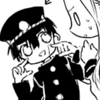 😝 db59a2fc 애니메이션, 캐릭터, 만화, 미술, 흑백, 일러스트 telegram sticker