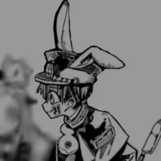 🐇 edf3bb41 애니메이션, 만화, 캐릭터, 토끼 귀, 모자 telegram sticker