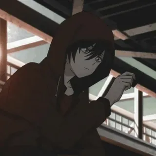 🖇 9dc13022 Аниме, Персонаж, Худи, Темные волосы telegram sticker