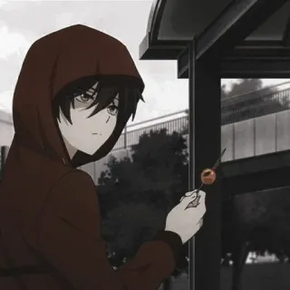 🖇 bef037ec Аниме, Парень, Толстовка, Данго, Персонаж telegram sticker