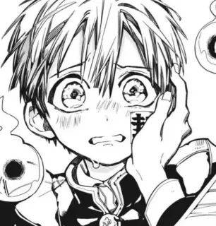 🗒 79307f0a Amane Yugi Toilet-bound Hanako-kun anime, manga, crying, ghost, supernatural whatsapp sticker