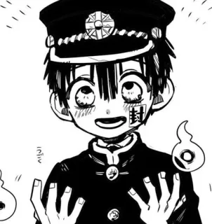 🗒 9081cff3 Hanako Toilet-Bound Hanako-kun anime, manga, character, ghost, school uniform whatsapp sticker
