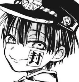 🗒 ca7253f7 Hanako Toilet-Bound Hanako-kun 封 anime, manga, boy, school uniform, japanese, supernatural whatsapp sticker