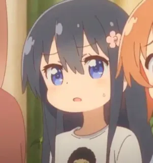 ☁️ bae9ef4e animé, dessin animé, fille, mignon whatsapp sticker