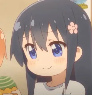 ☁️ bb743d21 fille anime, mignon, kawaii, manga, fleur, personnage whatsapp sticker