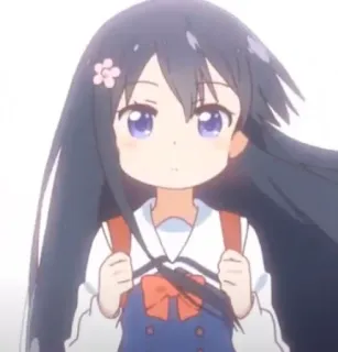 ☁️ e2be42a4 Anime, Mignon, Fille, Uniforme scolaire whatsapp sticker