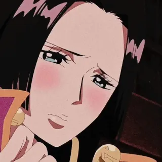 🖤 070df1b5 Boa Hancock One Piece อนิเมะ, วันพีซ, โบอา แฮนค็อก, ตัวละคร, เศร้า telegram sticker