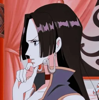 🖤 411cf092 Boa Hancock One Piece อนิเมะ, วันพีซ, โบอา แฮนค็อก, ตัวละคร, ผู้หญิง telegram sticker