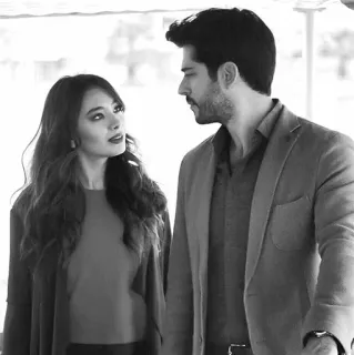 🖤 da7f166d stel, liefde, romantiek, zwart wit, genegenheid telegram sticker