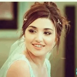 ▫️ f10f2585 femme, mariée, mariage, cheveux, sourire telegram sticker