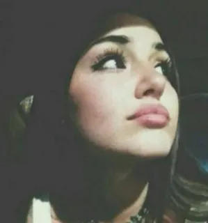 ☹ 36f3cee9 女人, 肖像, 美丽, 脸, 化妆, 眼睛 whatsapp sticker