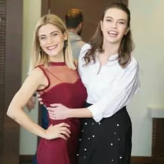 😃 708efe27 phụ nữ, váy, chân váy, bạn bè, cười telegram sticker