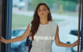 👋 7c3ecbc1 я пришла Frau, Ankunft, Russisch, Tür telegram sticker