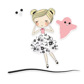 👻 d88300ec dziewczyna, duch, kreskówka, słodki, ilustracja, naklejka telegram sticker