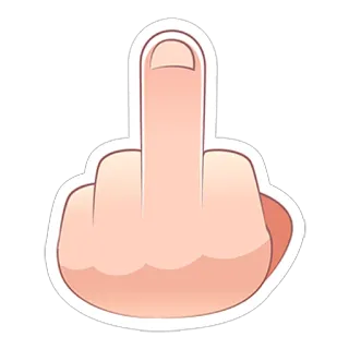 🖕 6f4f549e środkowy palec, chamski, gest, obraźliwy telegram sticker