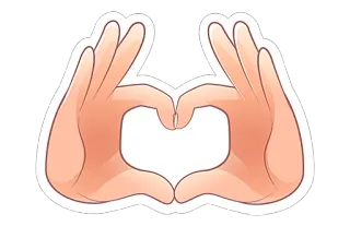 🙌 7c9567a6 ręce, miłość, serce, gest telegram sticker