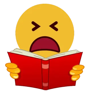 📔 188dc8f2 이모지, 독서, 책, 속상한, 화난, 불만스러운 telegram sticker