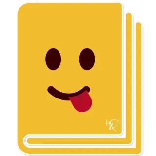 📔 3e78f68c 이모티콘, 책, 얼굴, 혀, 웃긴, 귀여운 telegram sticker