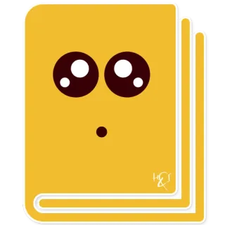 📔 52279705 책, 카와이, 귀여운, 캐릭터, 만화, 노란색 telegram sticker