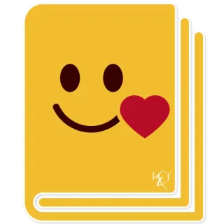 📔 7c51b510 이모지, 하트, 사랑, 노트, 미소, 만화 telegram sticker