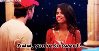 💋 93972d1e Aww, you're so sweet! doce, fofo, carinhoso, romântico, amor whatsapp sticker