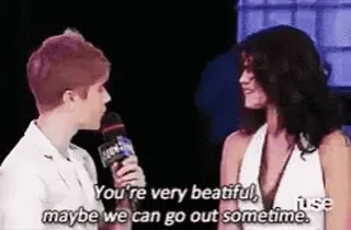 💋 a3562f5e You're very beatiful, maybe we can go out sometime Entrevista, Romance, Flerte, Celebridade whatsapp sticker