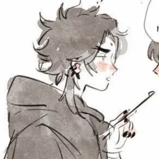 ☁️ 212f3dc4 H Аниме, Манга, Мультфильм, Персонаж, Иллюстрация, Толстовка telegram sticker