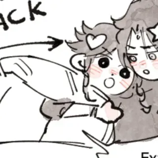 ☁️ 5da2fe87 BACK объятие, мультфильм, привязанность, отношения, любовь telegram sticker