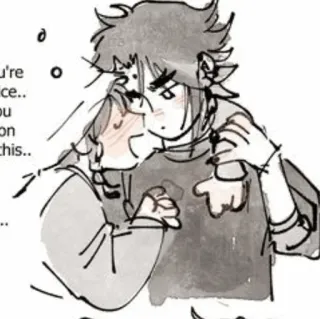 ☁️ a1d82c06 You're nice.. You on this.. Мультфильм, Персонажи, Привязанность, Романтика, Дружба, Эмоции, Милый telegram sticker