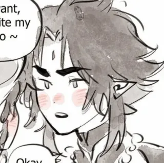 ☁️ fb61f677 Okay мультфильм, аниме, рисунок, персонаж telegram sticker