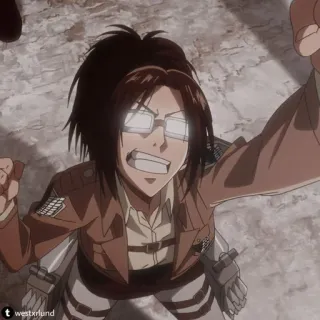 🌻 a43f7f99 Hange Zoë Attack on Titan Hange Zoë, L'Attacco dei Giganti, Anime, Militare, Personaggio telegram sticker