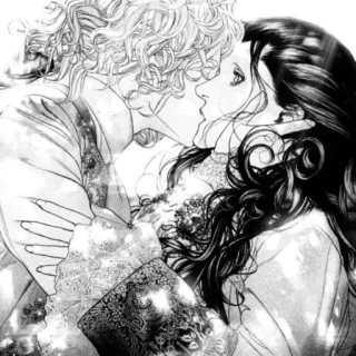 ❤️ 553deb2e поцелуй, романтика, любовь, объятие, иллюстрация, пара whatsapp sticker