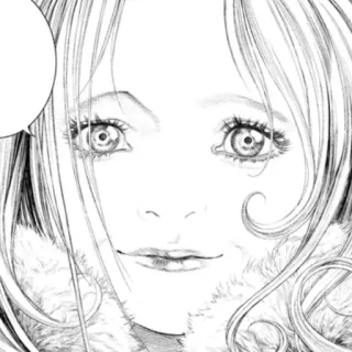 😊 aef1ef97 женщина, манга, портрет, лицо, девушка, блондинка, иллюстрация whatsapp sticker