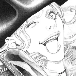 😜 fb67c3a8 Манга, Женщина, Подмигивание, Лицо, Язык, Выражение whatsapp sticker